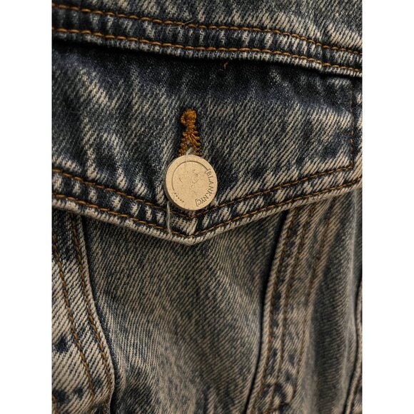 Blanknyc Womens Distressed Denim Jacket Button Front Cropped Style S - Picture 6 of 8